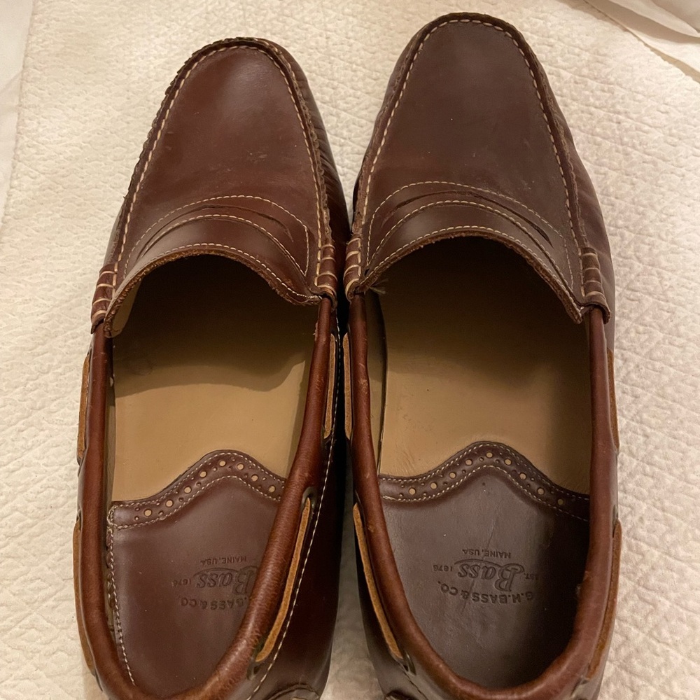 Bass Brown Leather Loafers for Men